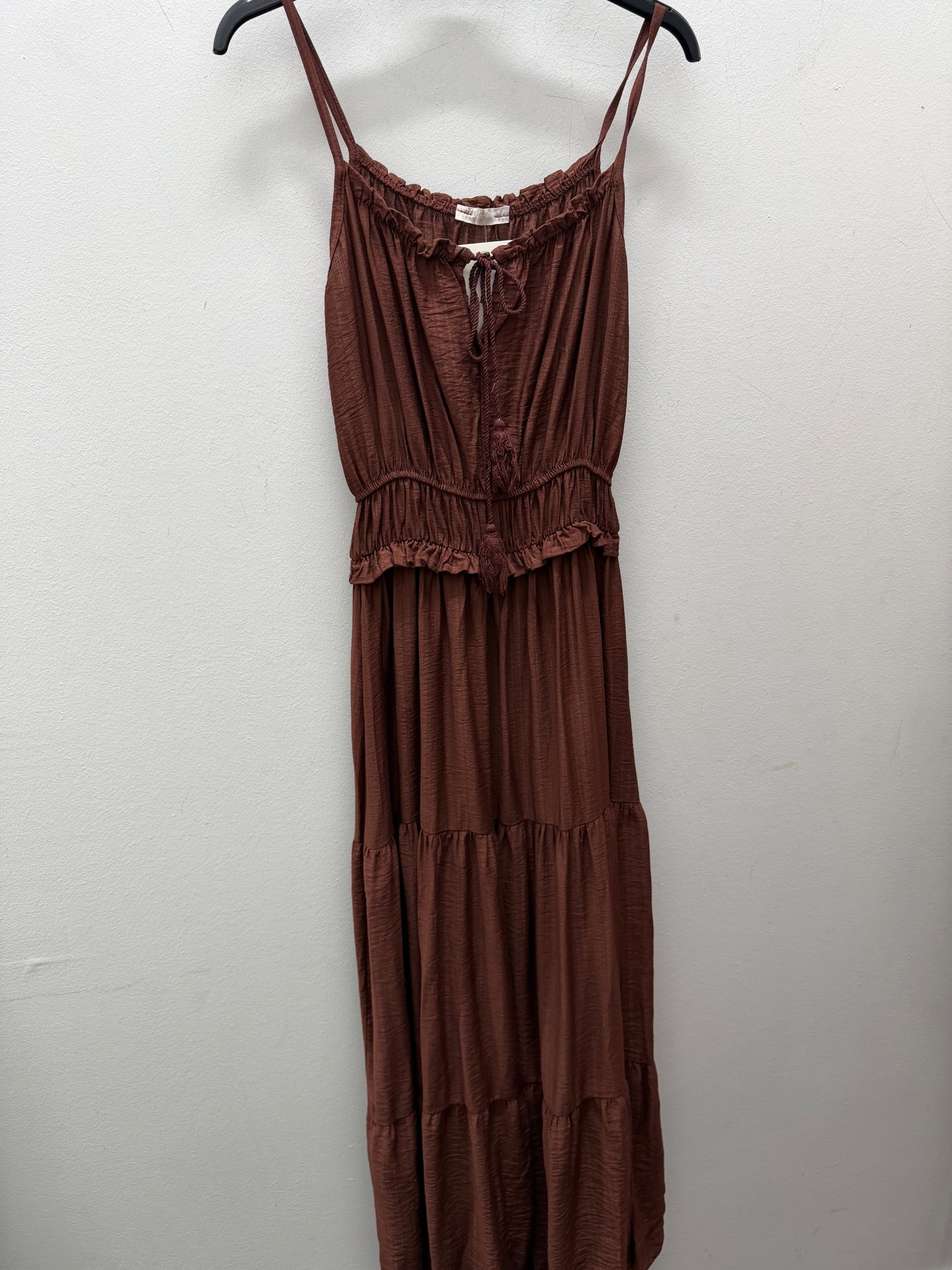 Vestido cuerda fleco