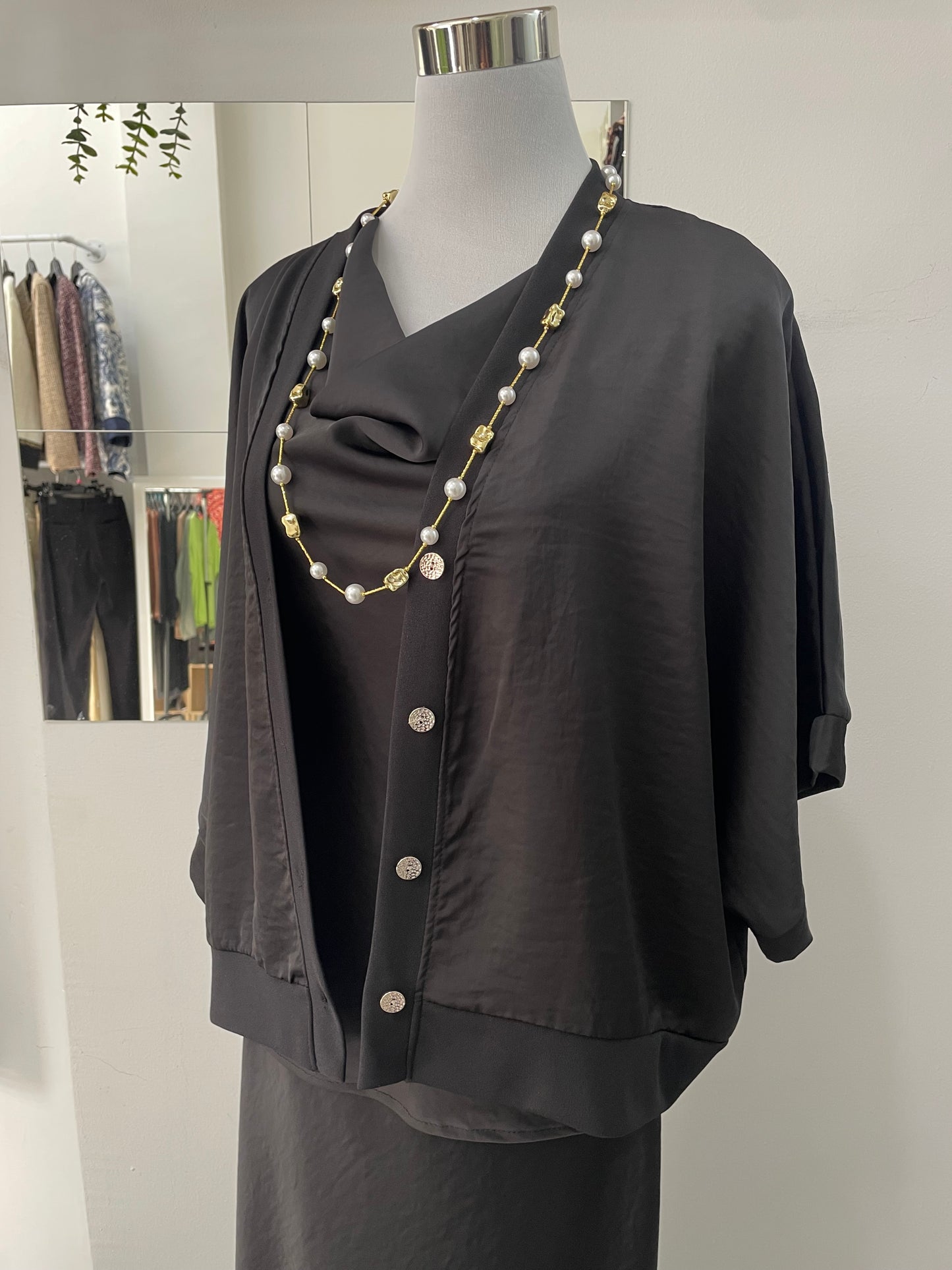 Conjunto falda seda