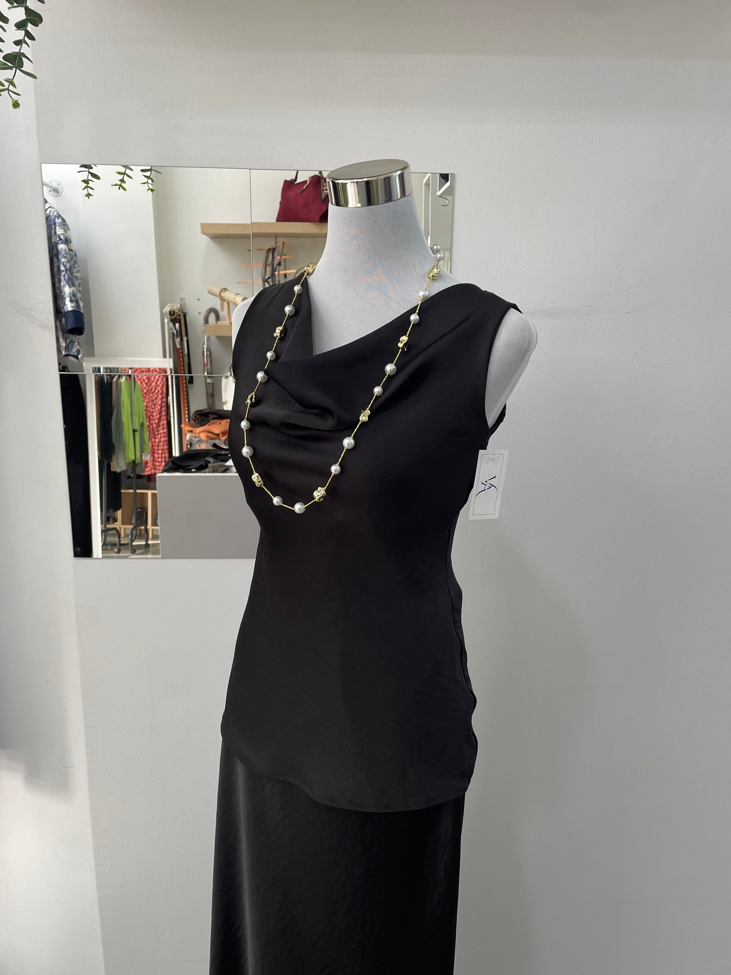 Conjunto falda seda
