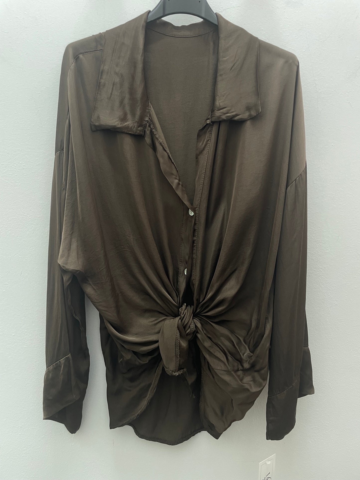 Blusa marrón viscosa