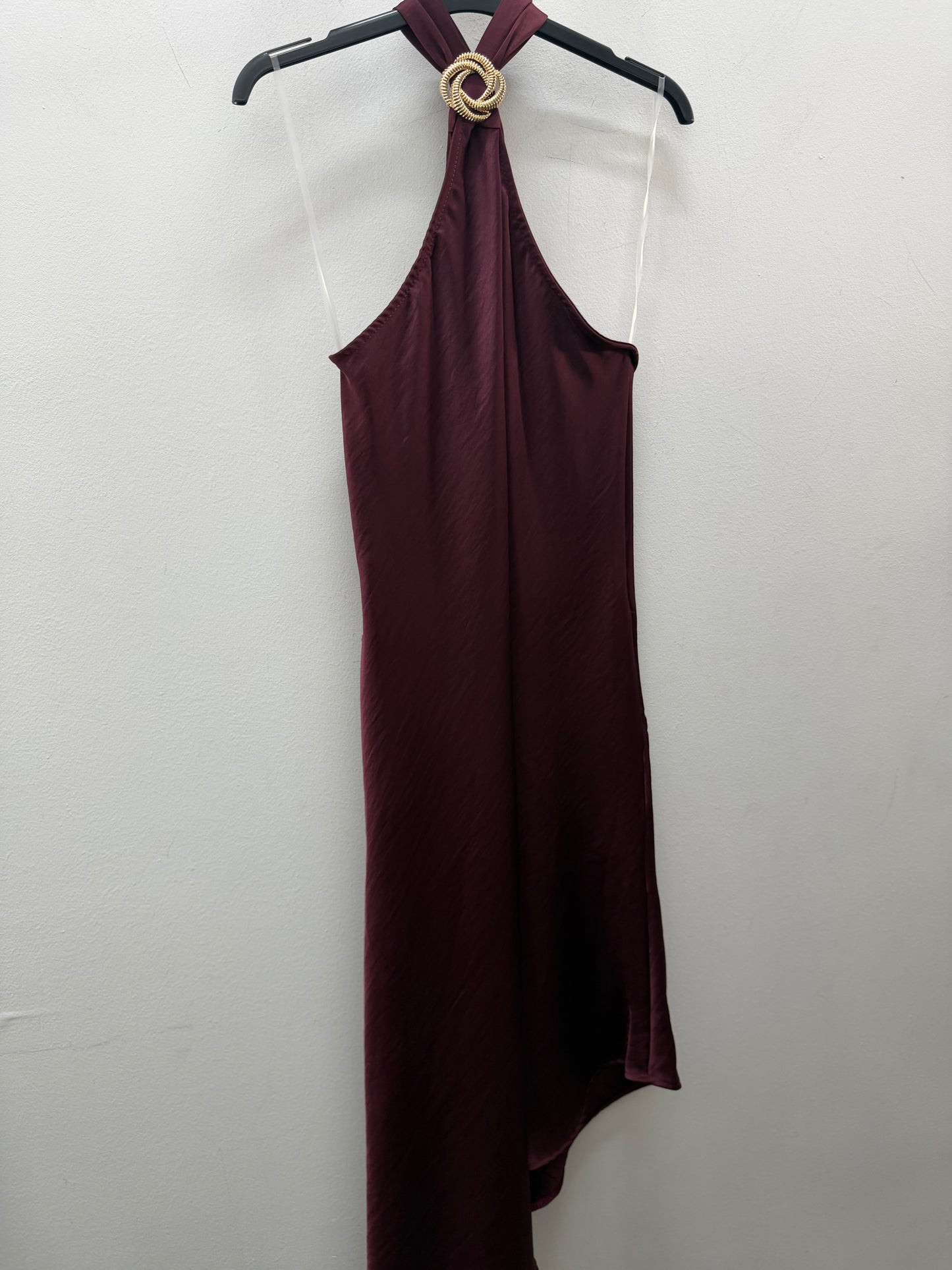 Vestido seda morado