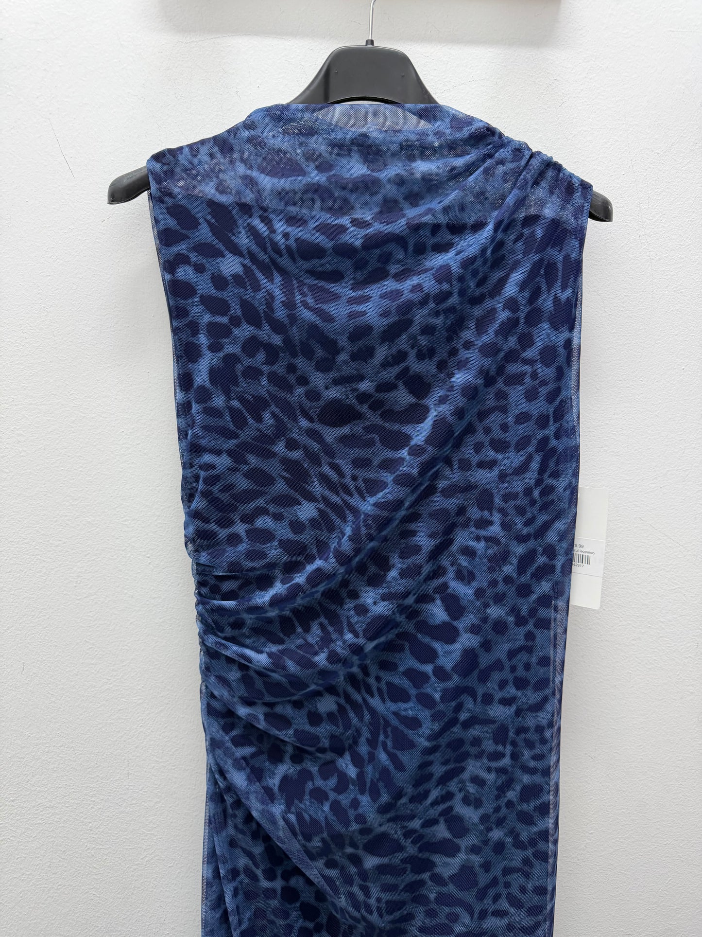 Vestido azul leopardo