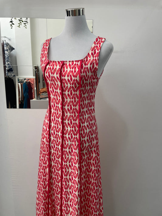 Vestido rojo blanco