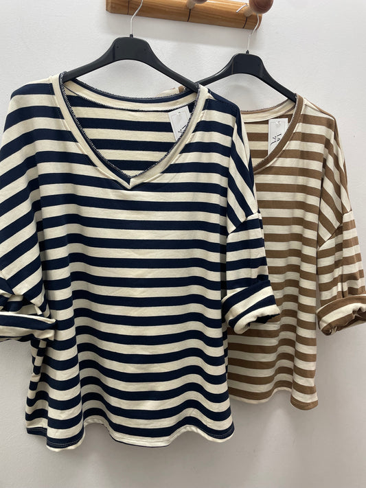 Camiseta raya curvy