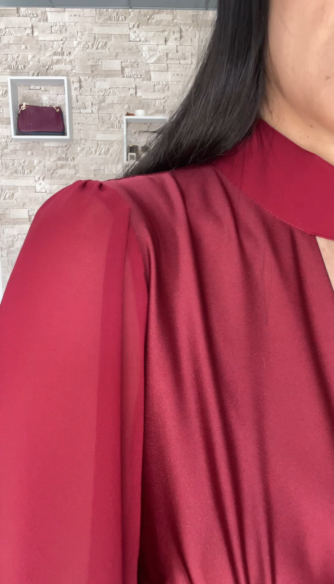 Vestido manga gasa