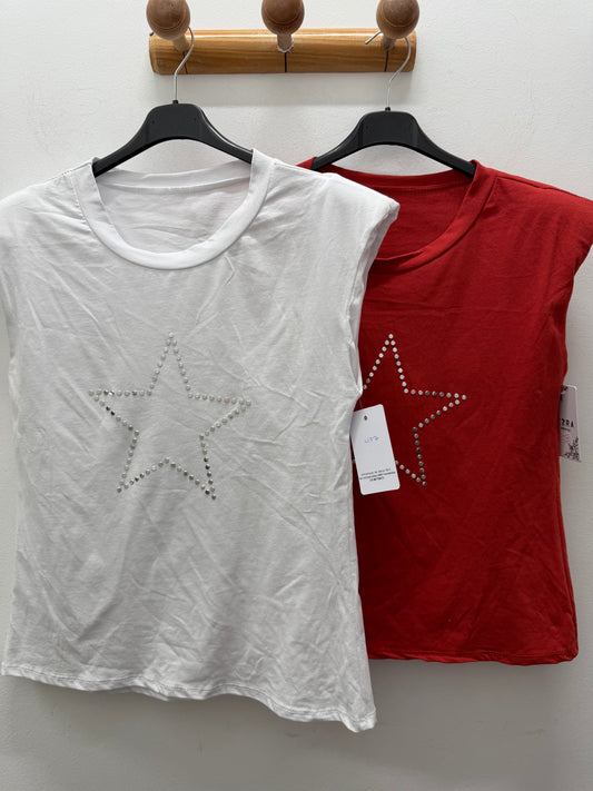 Camiseta estrella tachuela
