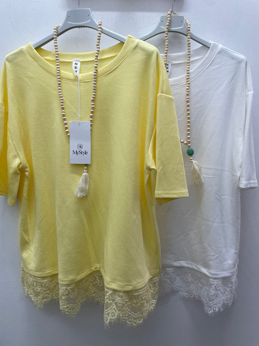 Camiseta encaje curvy