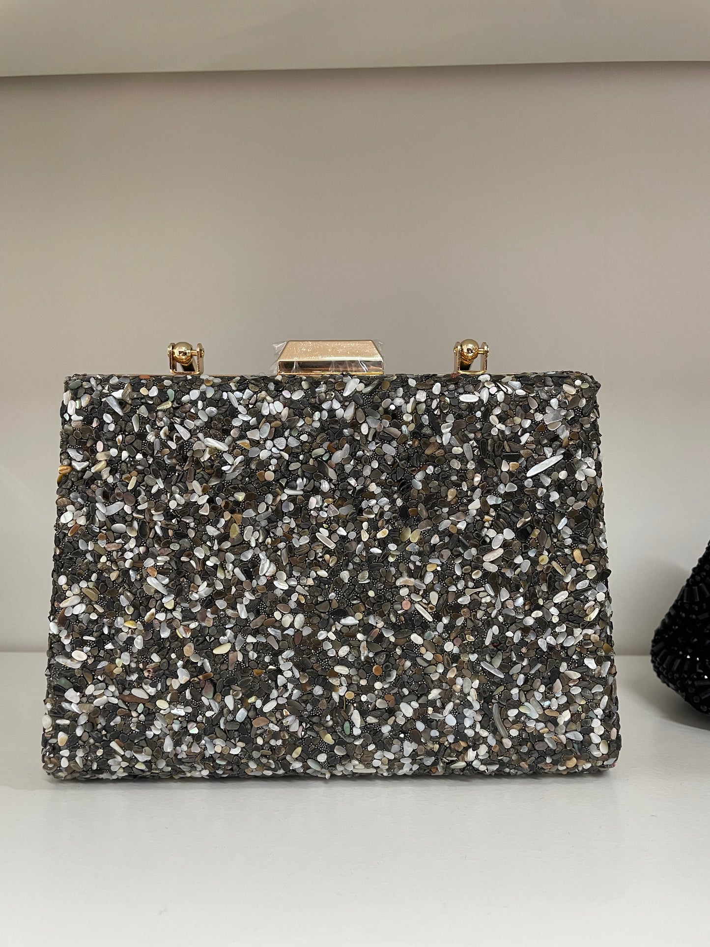 Bolso fiesta piedra gris