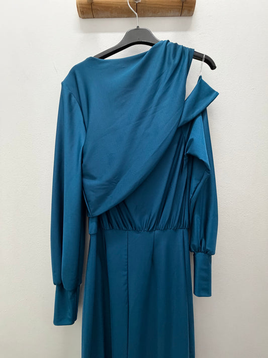 Vestido licra petroleo