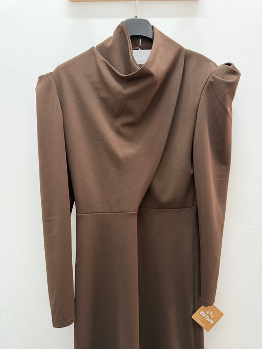 Vestido chocolate liso