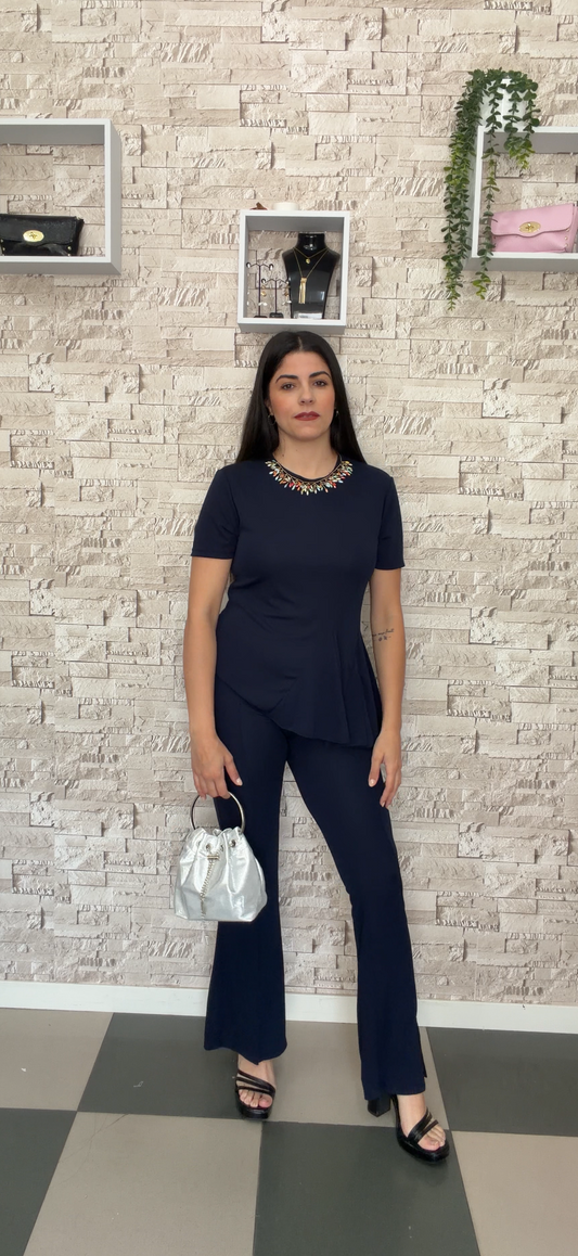 Conjunto liso azul