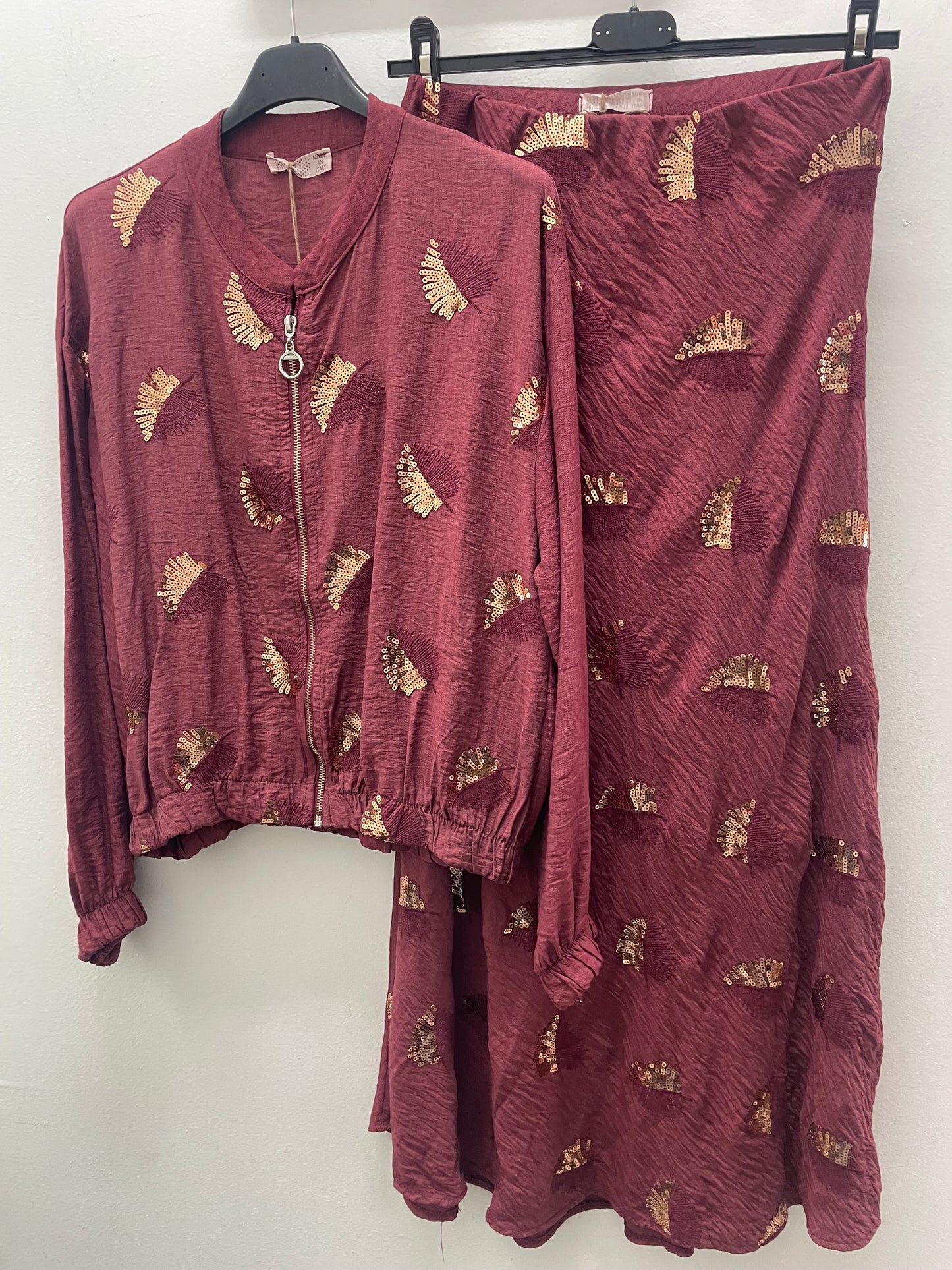 Conjunto bordado lentejuela