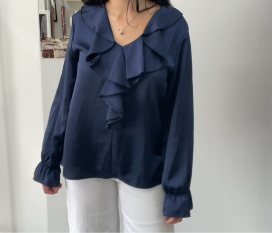 Blusa volante raso