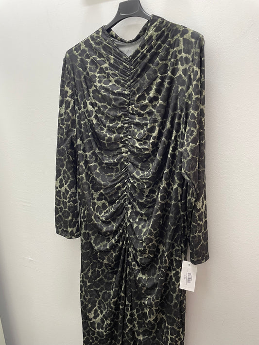 Vestido leopardo verde curvy