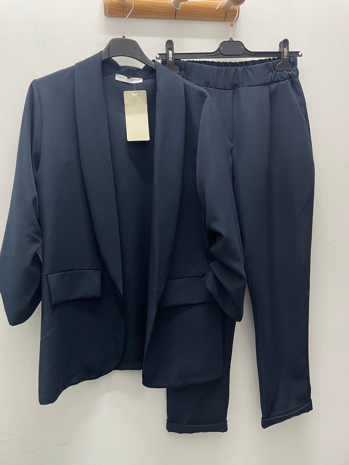 Conjunto azul recto