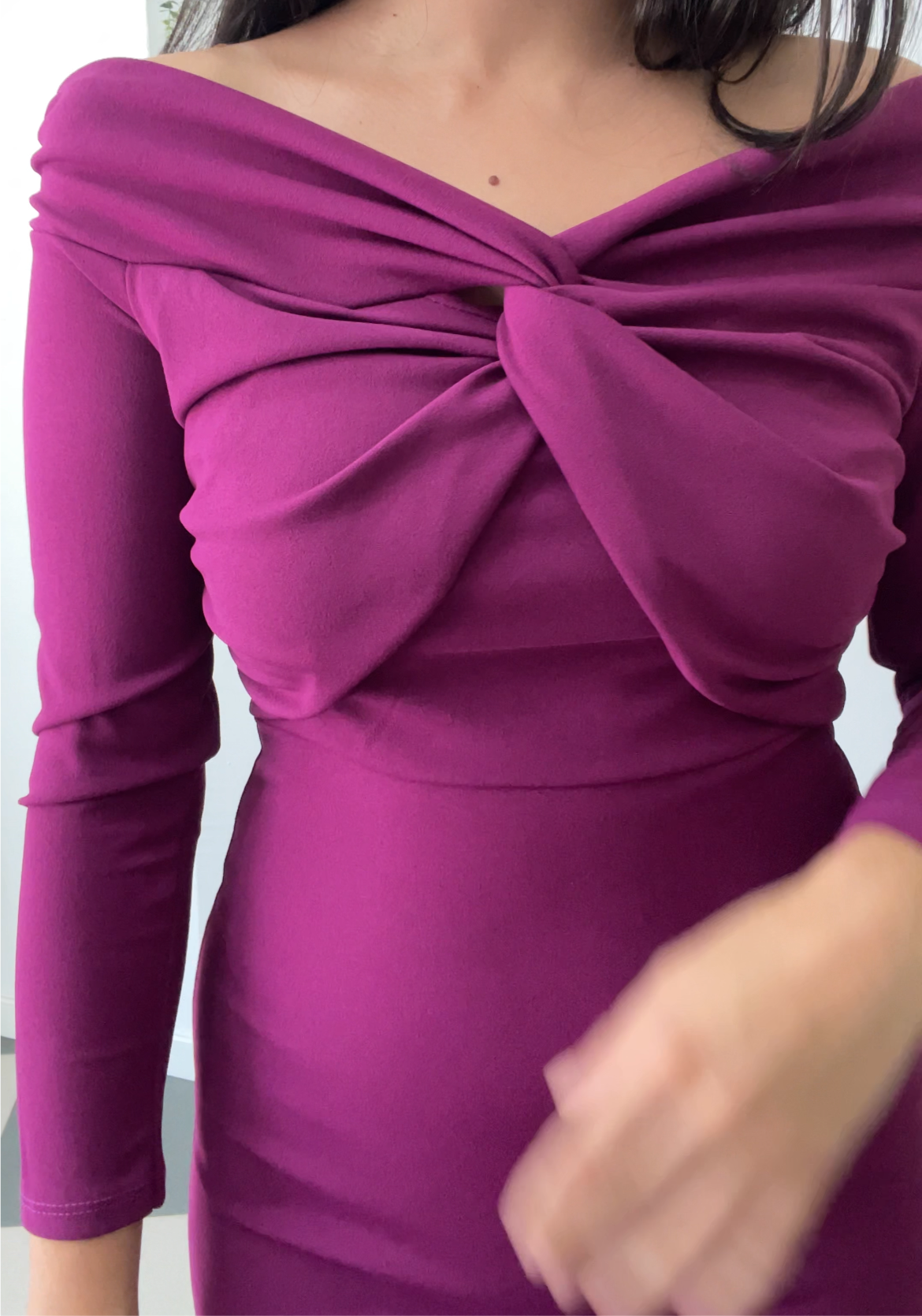 Vestido buganvilla cuello mexicano