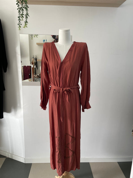 Vestido coral flor