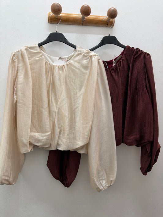 Blusa bombacha brillo