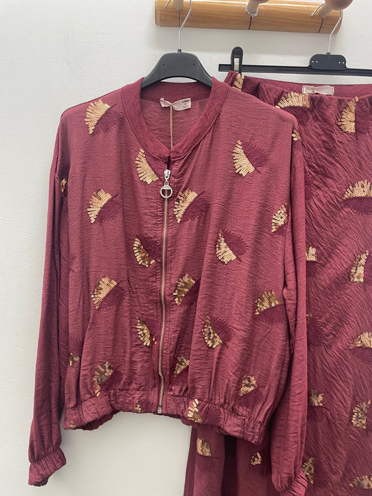 Conjunto bordado lentejuela