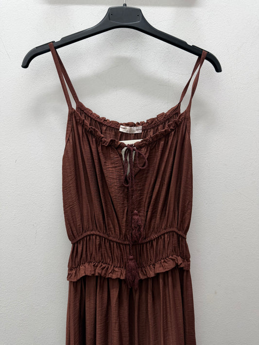 Vestido cuerda fleco