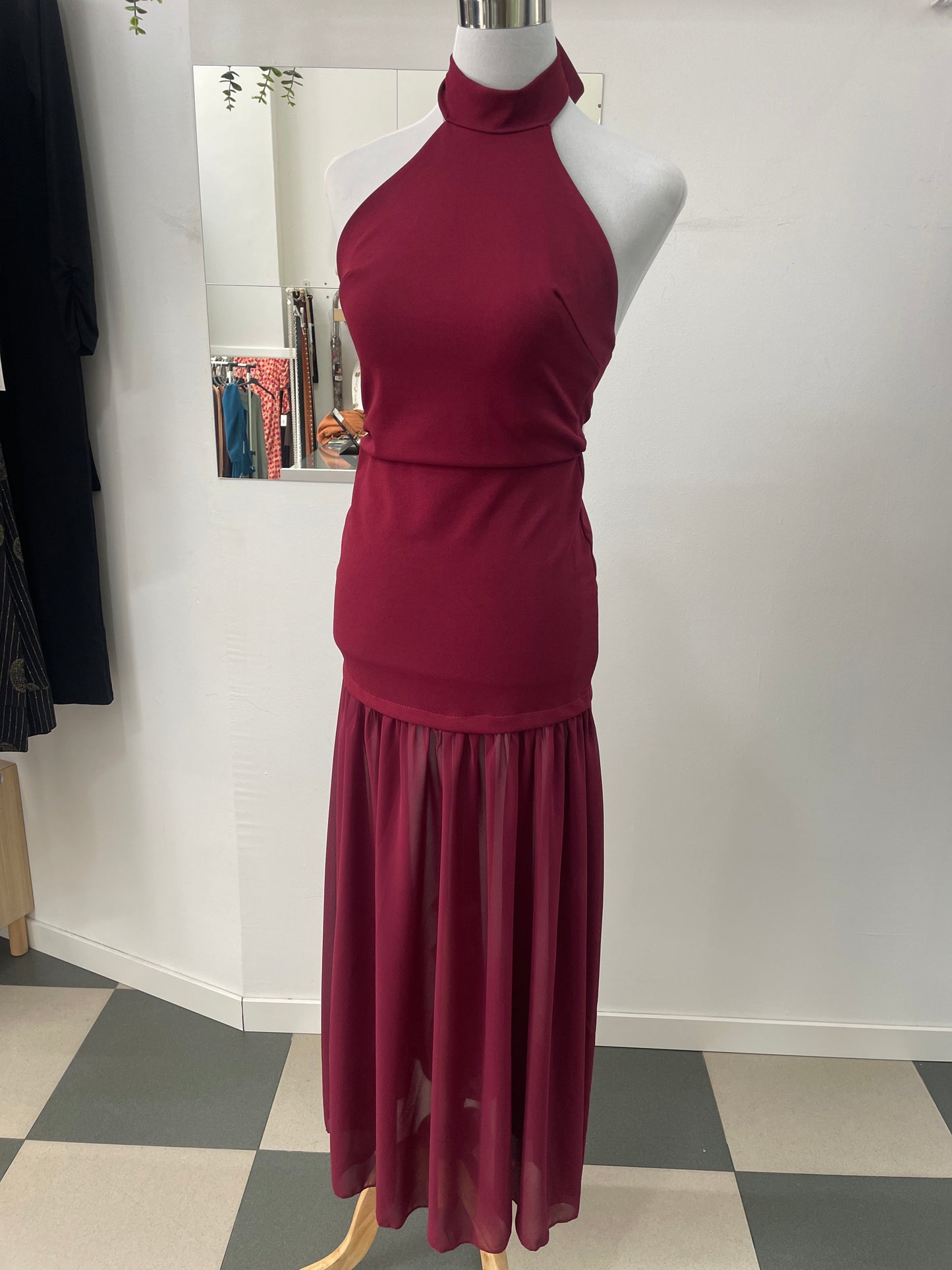 Vestido rojo gasa