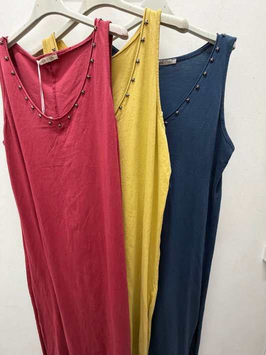 Vestido tiranta estrellas