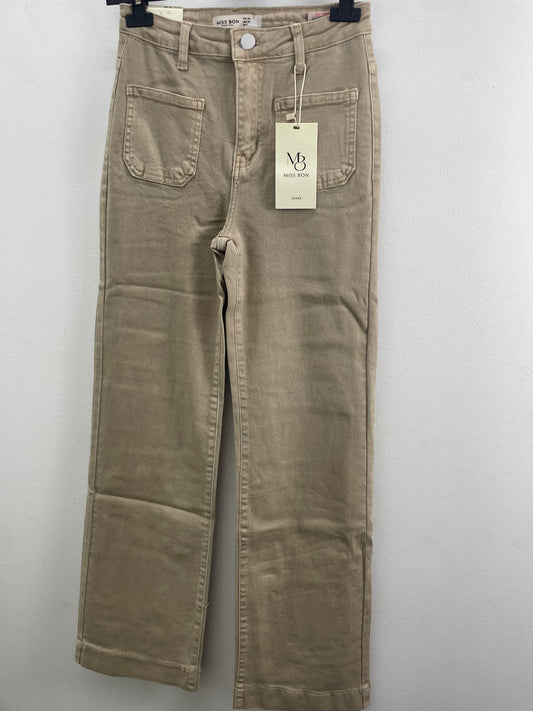 Vaquero beige bolsillos