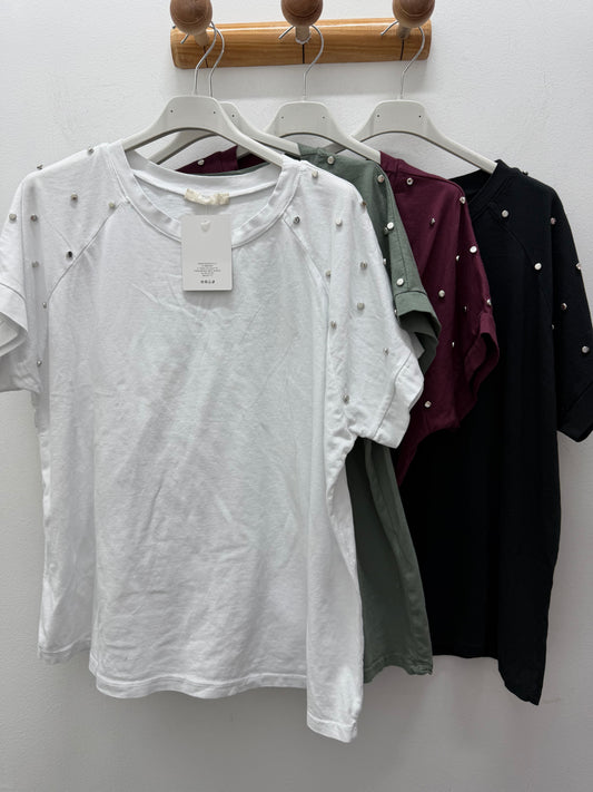Camiseta tachuela manga