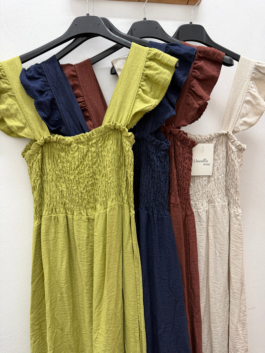 Vestido p.abeja liso