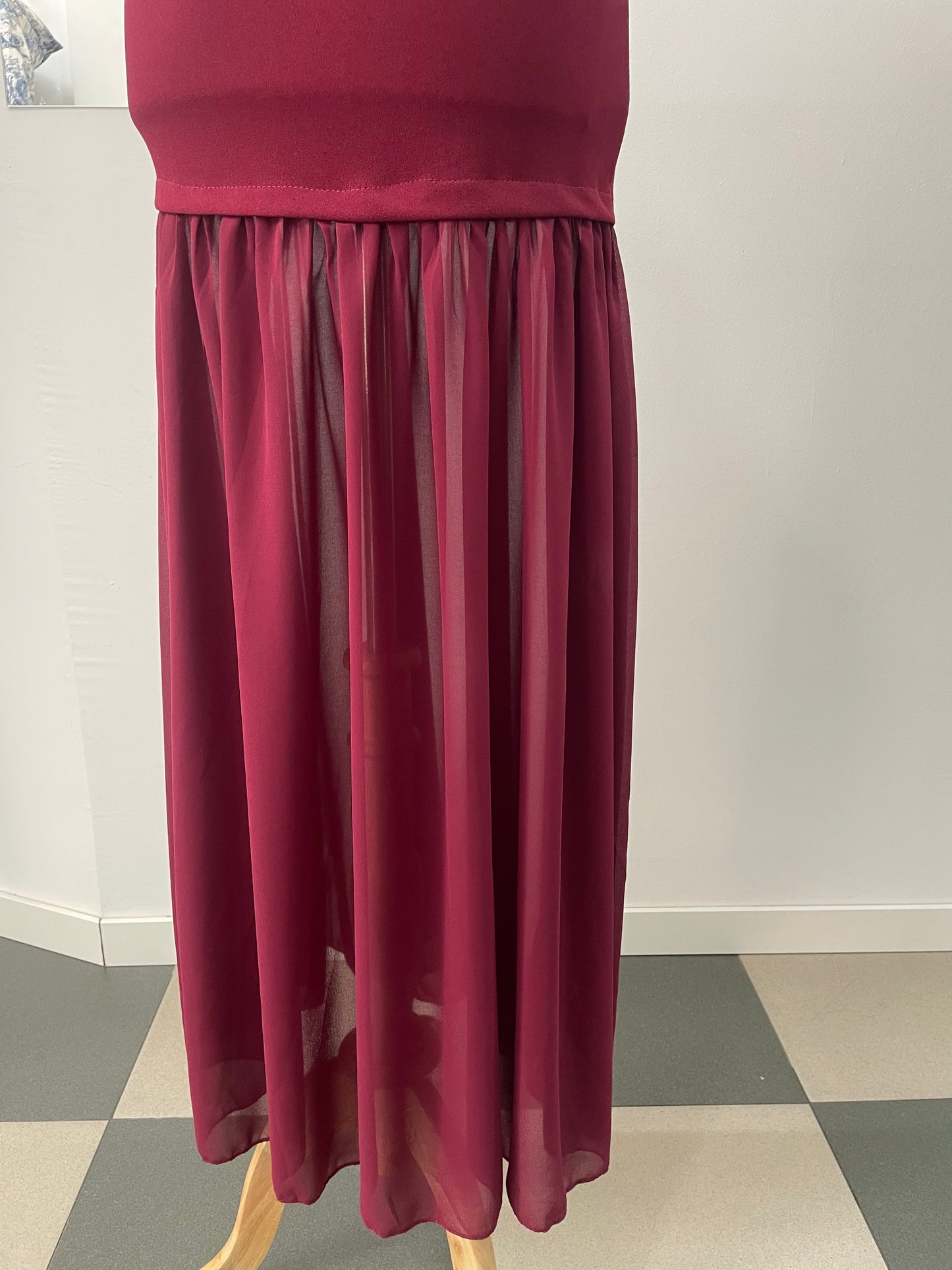 Vestido rojo gasa