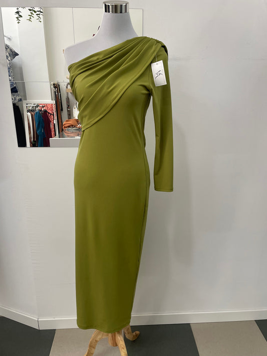 Vestido verde asimetrico