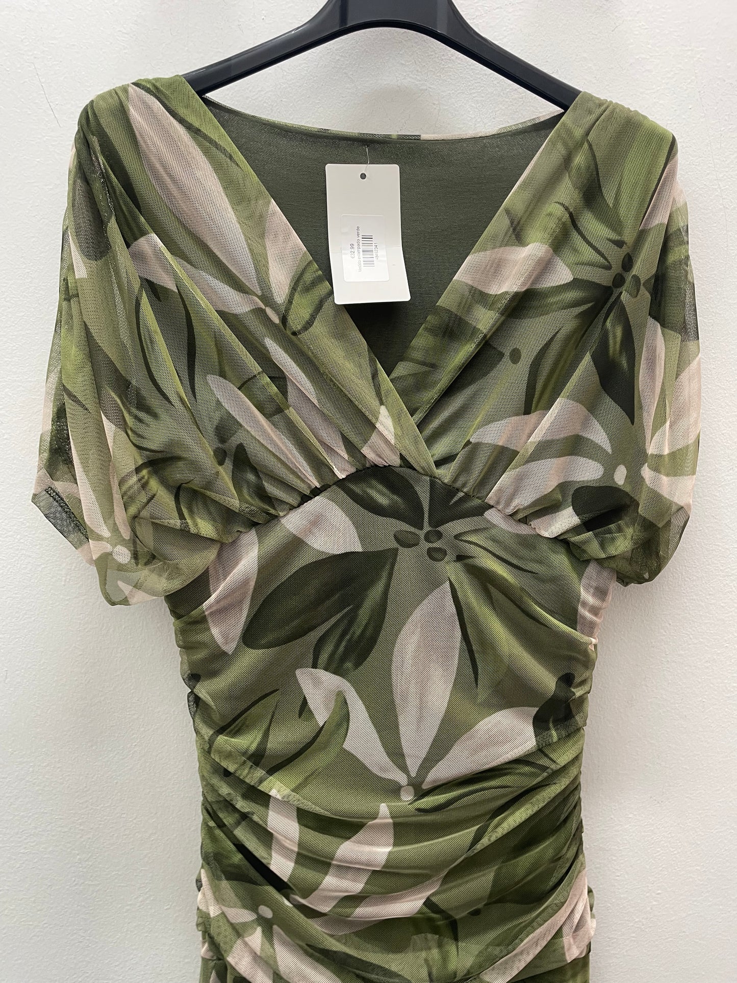Vestido estampado verde