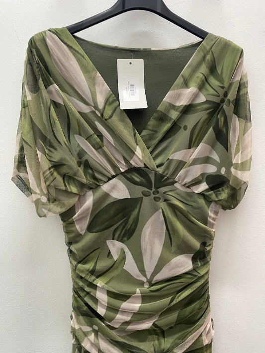 Vestido estampado verde