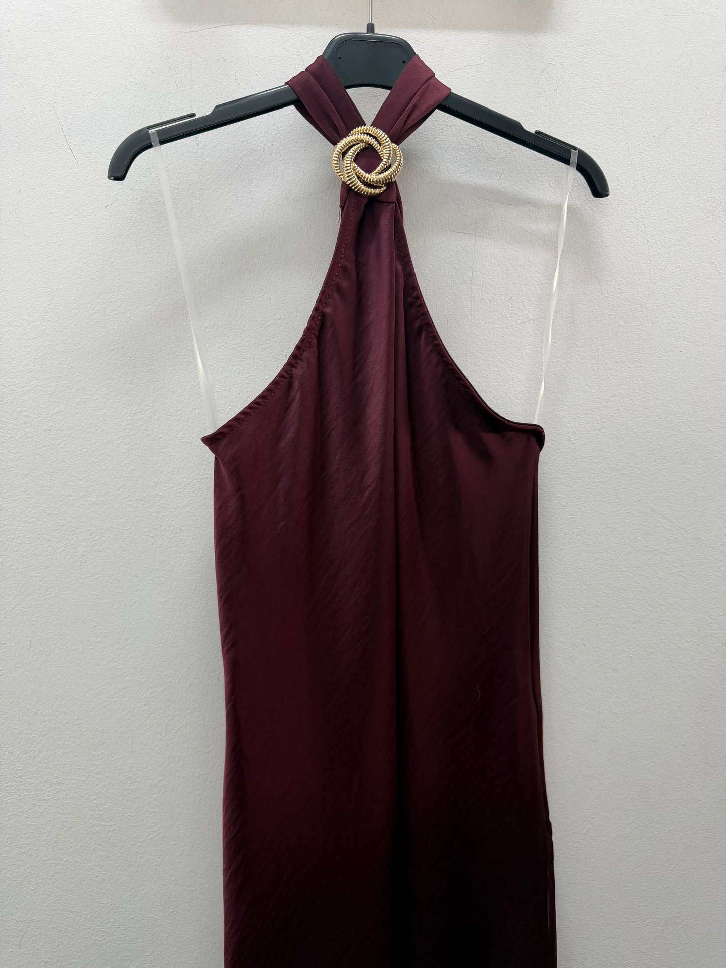 Vestido seda morado